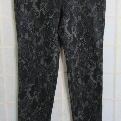 Sanctuary Black/Gray Reptile Print Legging Slim Fitted Faux Pocket Pant Womens S